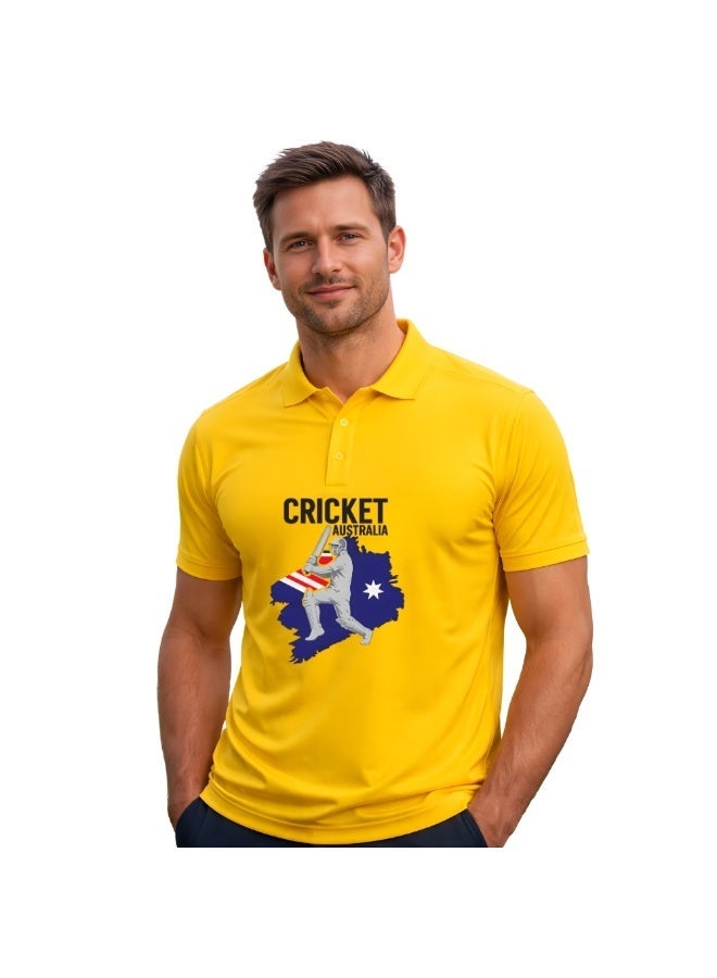 Australia Jersey T-Shirt for Adults - Unisex Australia Printed Dry-Fit Sports Jersey T-Shirt - Ideal Australia Jersey T-Shirt for Cricket Matches - Image 1